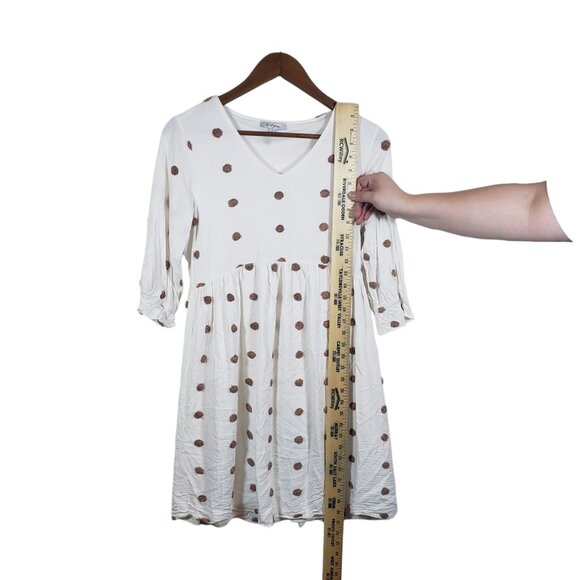 Polagram White Babydoll Midi Dress Women S Flowy LongSleeve Cottagecore Coquette - Picture 10 of 10